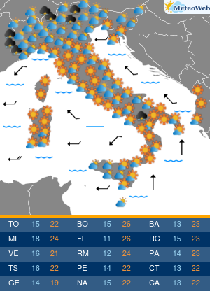 Previsioni Meteo Martedi 28 Aprile