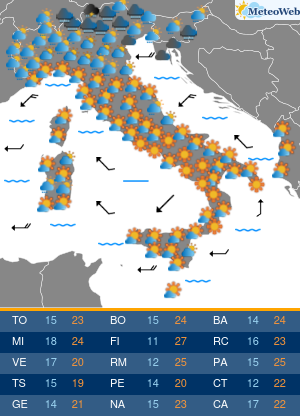 Previsioni Meteo Mercoledi 29 Aprile