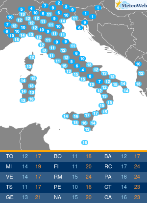 Temperature Minime Giovedi 30 Aprile