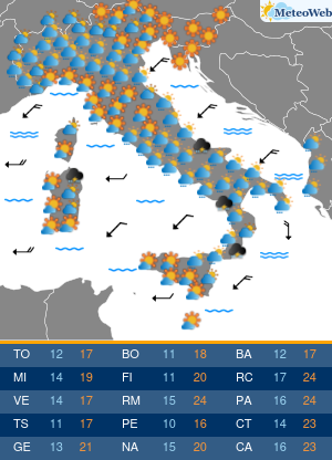 Previsioni Meteo Giovedi 30 Aprile