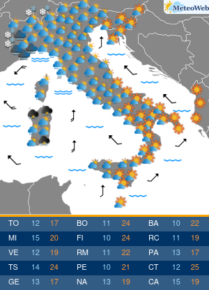 Previsioni Meteo Lunedi 4 Maggio