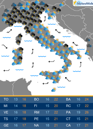 Previsioni Meteo Mercoledi 6 Maggio