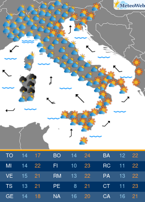 Previsioni Meteo Lunedi 4 Maggio