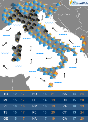 Previsioni Meteo Martedi 5 Maggio