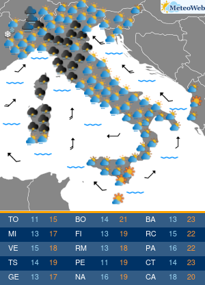 Previsioni Meteo Martedi 5 Maggio