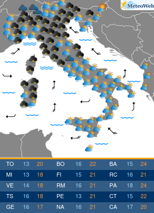 Previsioni Meteo Mercoledi 6 Maggio
