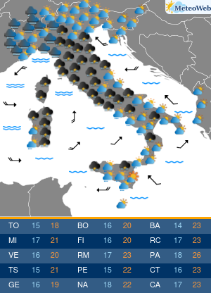 Previsioni Meteo Domenica 10 Maggio