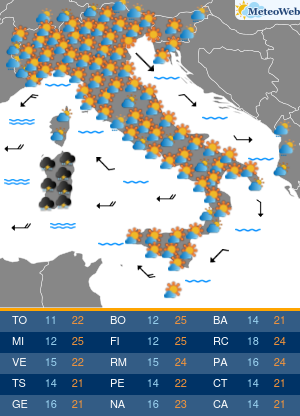 Previsioni Meteo Sabato 9 Maggio