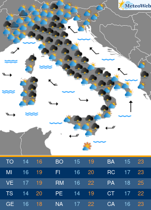 Previsioni Meteo Domenica 10 Maggio