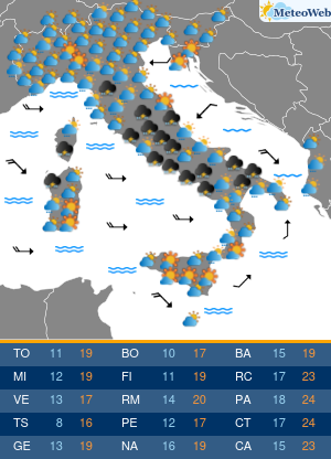 Previsioni Meteo Mercoledi 13 Maggio