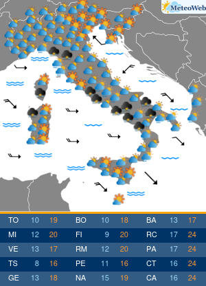 Previsioni Meteo Mercoledi 13 Maggio