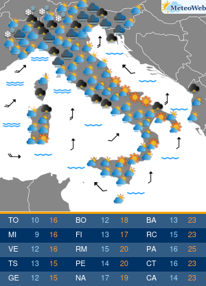 Previsioni Meteo Venerdi 15 Maggio