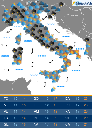 Previsioni Meteo Venerdi 15 Maggio