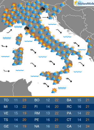 Previsioni Meteo Martedi 19 Maggio