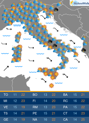 Previsioni Meteo Martedi 19 Maggio