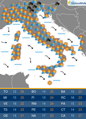 Previsioni Meteo Mercoledi 20 Maggio