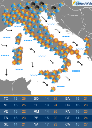 Previsioni Meteo Mercoledi 20 Maggio
