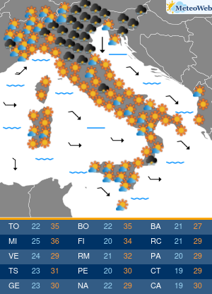 Previsioni Meteo Mercoledi 27 Maggio