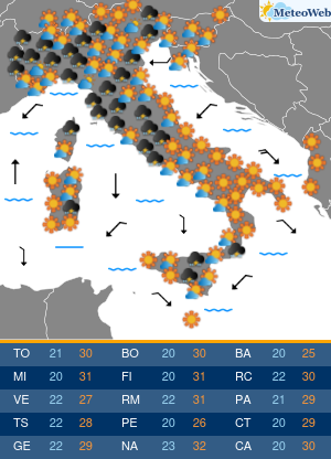 Previsioni Meteo Venerdi 29 Maggio