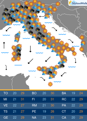 Previsioni Meteo Venerdi 29 Maggio