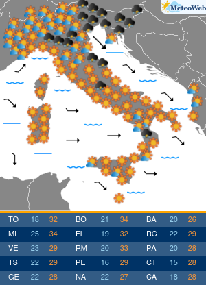 Previsioni Meteo Mercoledi 27 Maggio