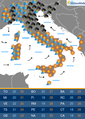 Previsioni Meteo Lunedi 1 Giugno