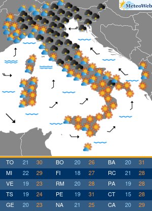 Previsioni Meteo Lunedi 1 Giugno