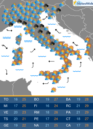 Previsioni Meteo Venerdi 5 Giugno