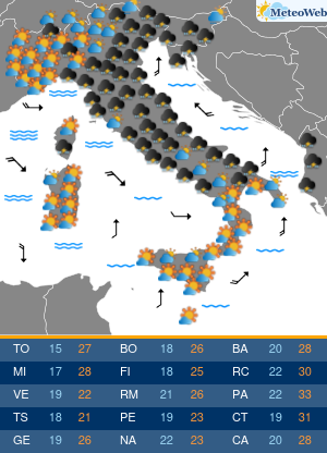 Previsioni Meteo Mercoledi 3 Giugno
