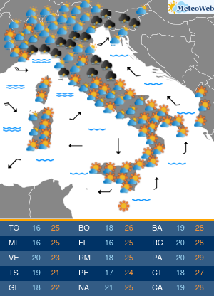 Previsioni Meteo Venerdi 5 Giugno
