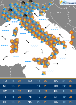 Previsioni Meteo Sabato 6 Giugno