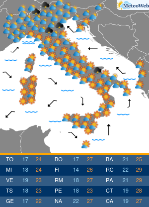 Previsioni Meteo Sabato 6 Giugno