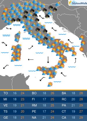 Previsioni Meteo Venerdi 5 Giugno