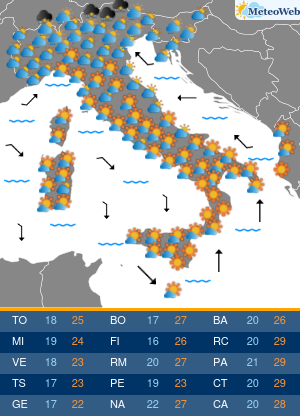 Previsioni Meteo Sabato 6 Giugno