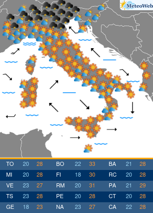 Martedi 9 Giugno Previsioni Meteo Martedi 9 Giugno