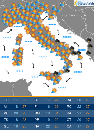 Previsioni Meteo Venerdi 12 Giugno