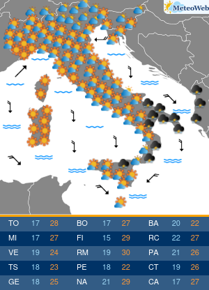 Previsioni Meteo Venerdi 12 Giugno