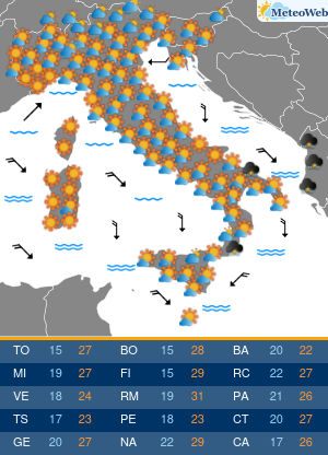 Previsioni Meteo Venerdi 12 Giugno