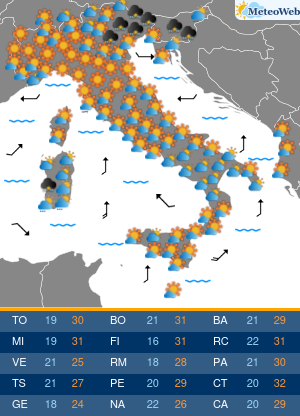 Lunedi 15 Giugno Previsioni Meteo Lunedi 15 Giugno