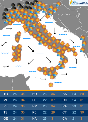 Venerdi 19 Giugno Previsioni Meteo Venerdi 19 Giugno