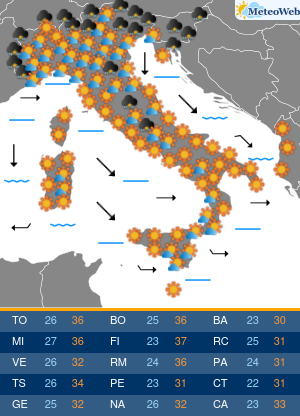 Previsioni Meteo Domenica 21 Giugno