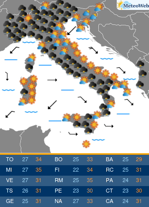 Mercoledi 24 Giugno Previsioni Meteo Mercoledi 24 Giugno
