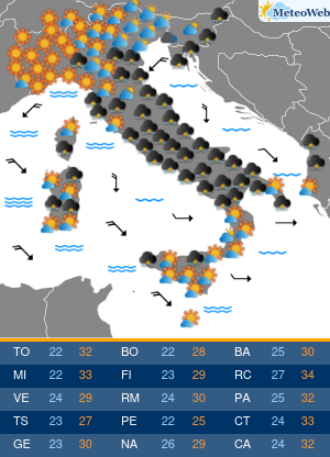 Previsioni Meteo Giovedi 2 Luglio