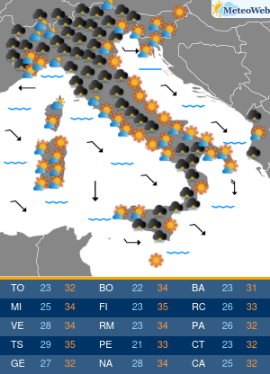 Previsioni Meteo Martedi 30 Giugno