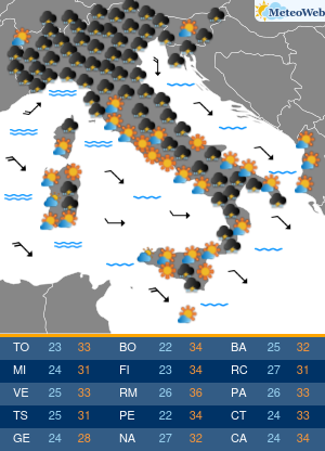 Previsioni Meteo Mercoledi 1 Luglio