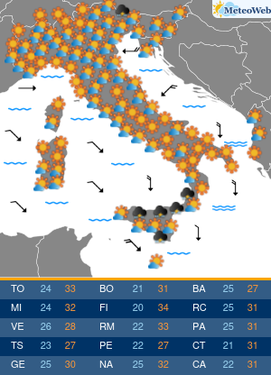 Sabato 4 Luglio Previsioni Meteo Sabato 4 Luglio