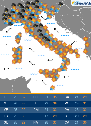 Previsioni Meteo Venerdi 10 Luglio