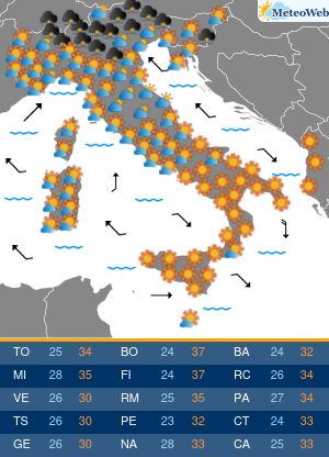 Martedi 14 Luglio Previsioni Meteo Martedi 14 Luglio