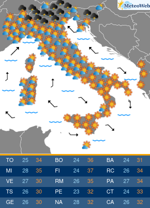 Martedi 14 Luglio Previsioni Meteo Martedi 14 Luglio
