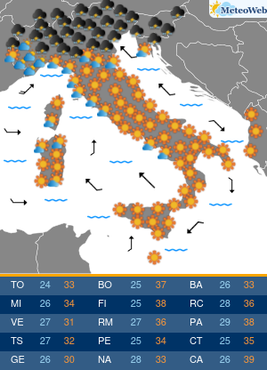 Previsioni Meteo Venerdi 17 Luglio